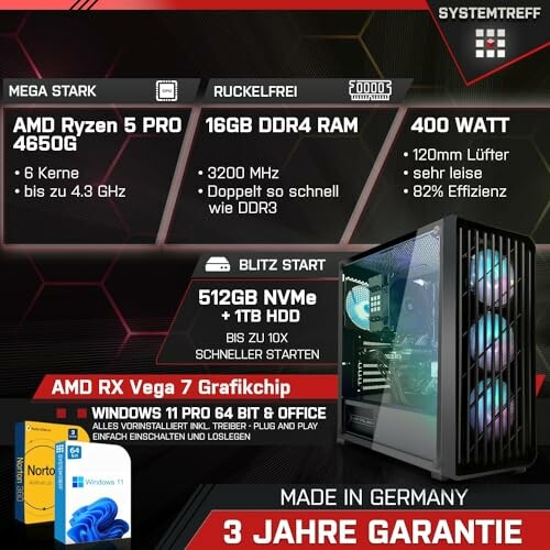 SYSTEMTREFF Basic Gaming PC Set